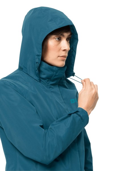 Hot Jack Wolfskin Geisshorn 3in1 Jas Met Blauw Koraal