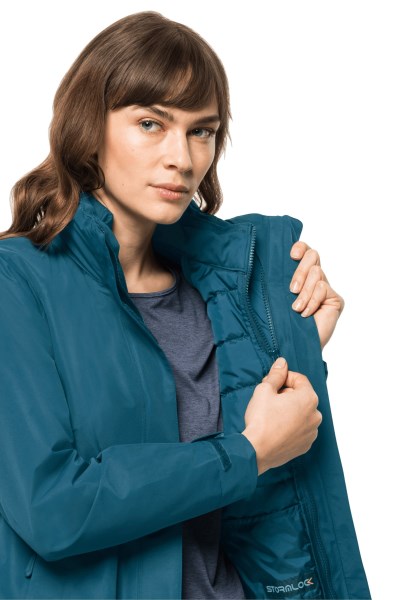 Hot Jack Wolfskin Geisshorn 3in1 Jas Met Blauw Koraal