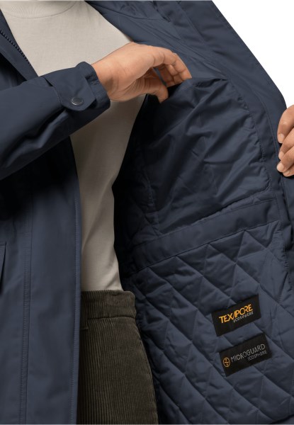 Jas Van Lake Louise Met Jack Wolfskin Nachtblauwe Mode