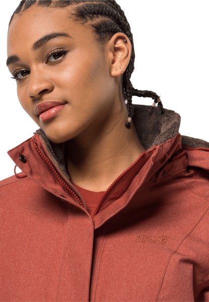 Park Avenue Jas Jack Wolfskin Collectie Herfst Rood