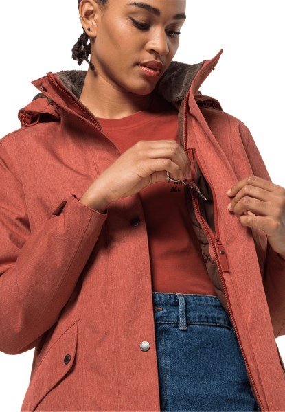 Park Avenue Jas Jack Wolfskin Collectie Herfst Rood