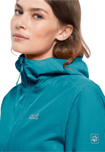 Fashion Zoetwaterblauw Jack Wolfskin Pack & Go Shell W