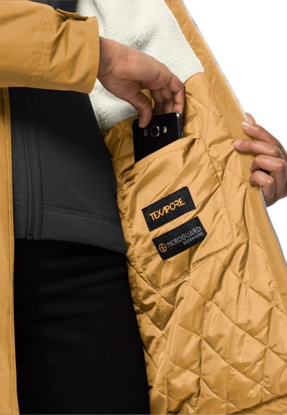 Jack Wolfskin Amber Goud Hot Rocky Point Parka