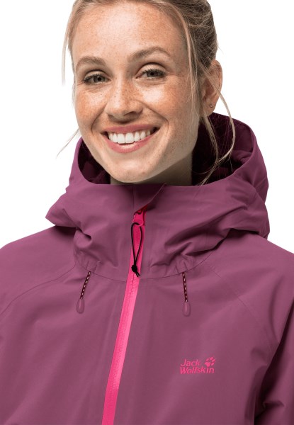 Jack Wolfskin Supreme Peak Coat Met Violette Kwartsoorsprong