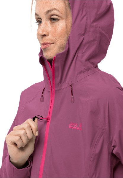 Jack Wolfskin Supreme Peak Coat Met Violette Kwartsoorsprong