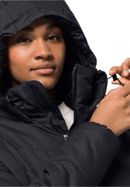 Jack Wolfskin Merk Kyoto Lange Jas W Zwart