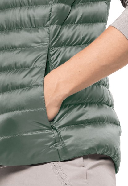 Pack & Go Donsvest W Hedge Green Collecties Jack Wolfskin