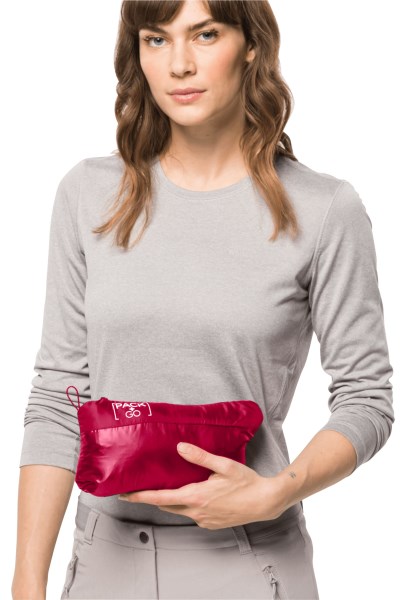 Jack Wolfskin Pack & Go Donsvest Met Nieuwe Cranberry