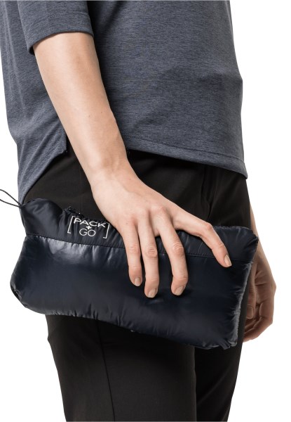 New Night Blue Jack Wolfskin Pack & Go Donsjack W