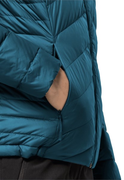 Fashion Blue Coral Tundra Down Hoody W Jack Wolfskin