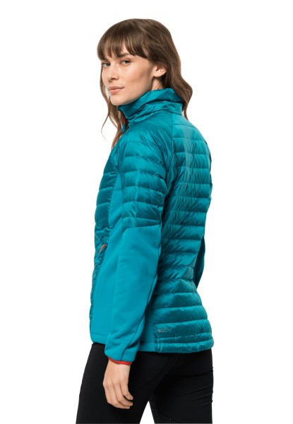 Jack Wolfskin Zoetwaterblauw Origineel Nebelhorn Dons Hybride W