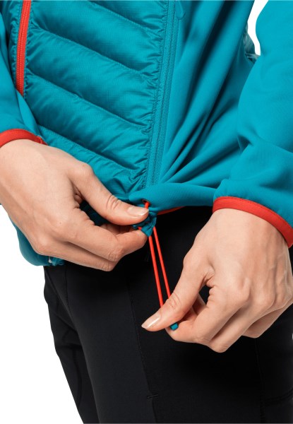 Jack Wolfskin Zoetwaterblauw Origineel Nebelhorn Dons Hybride W