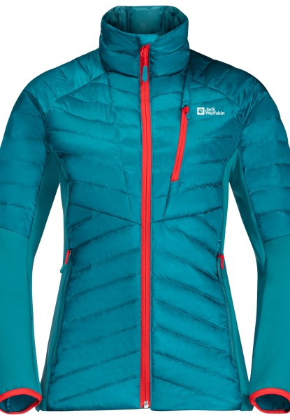 Jack Wolfskin Zoetwaterblauw Origineel Nebelhorn Dons Hybride W