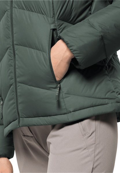 Collectie Hedge Green Jack Wolfskin Herzberg Donsjack W