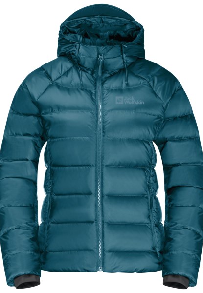Collecties Blauwe Koraal Nebelhorn Dons Hoody Met Jack Wolfskin