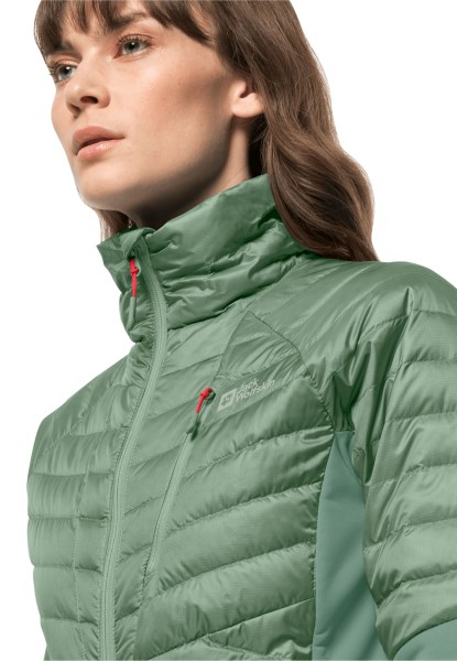 Nebelhorn Dons Hybride W Graniet Groen Jack Wolfskin Merk
