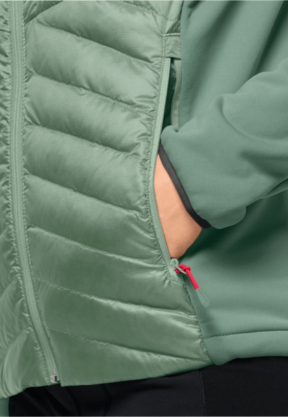 Nebelhorn Dons Hybride W Graniet Groen Jack Wolfskin Merk