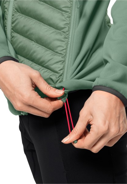 Nebelhorn Dons Hybride W Graniet Groen Jack Wolfskin Merk