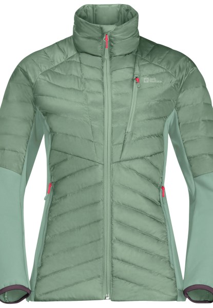 Nebelhorn Dons Hybride W Graniet Groen Jack Wolfskin Merk