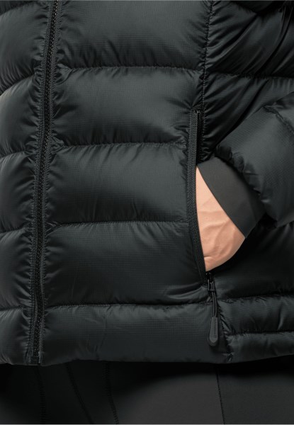 Jack Wolfskin Collectie Zwart Nebelhorn Dons Hoody W