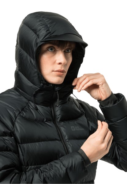 Jack Wolfskin Collectie Zwart Nebelhorn Dons Hoody W