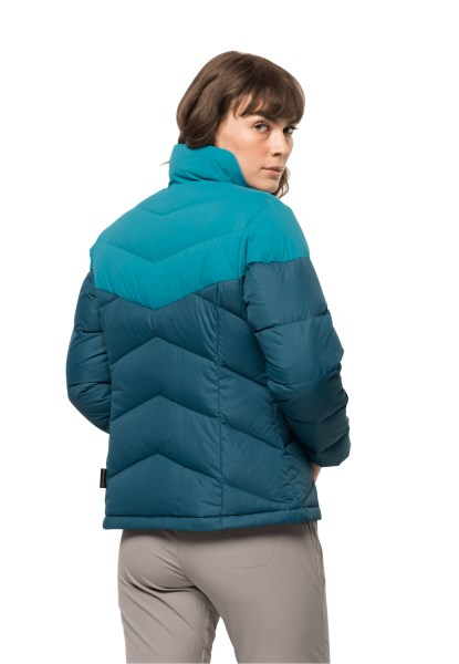 Fashion Herzberg Donsjack Met Blauw Koraal Jack Wolfskin