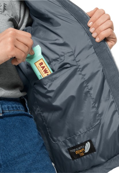 Natuur Corduroy Jack Met Leisteenblauw Jack Wolfskin Origineel
