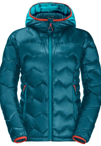 Jack Wolfskin Origin Blauw Koraal Alpspitze Dons Hoody W