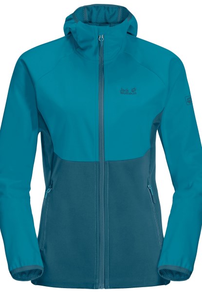 Go Hike Softshell W Blue Coral Collection Jack Wolfskin
