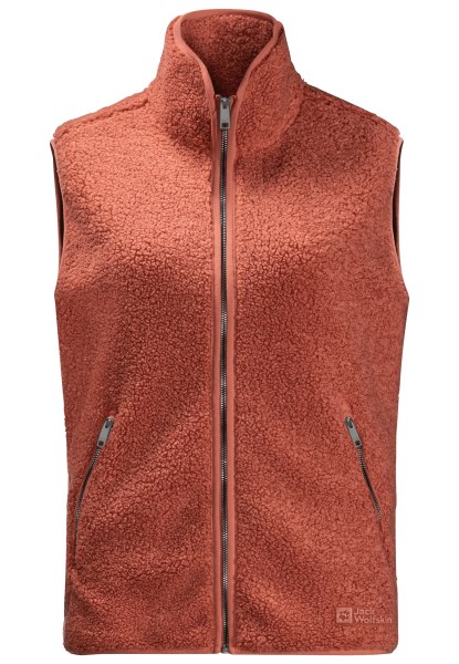 High Curl Vest W Jack Wolfskin Origin Autumn Red