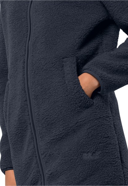 Jack Wolfskin High Curl Coat W Nachtblauwe Collectie