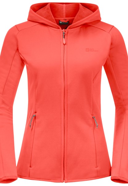 Baiselberg Hooded Fz W Hot Jack Wolfskin Hot Coral