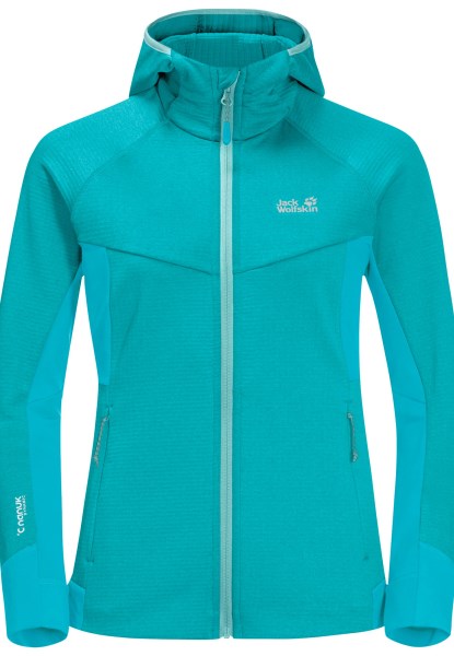 Hydro Grid Fleece W Collectie Jack Wolfskin Dark Aqua