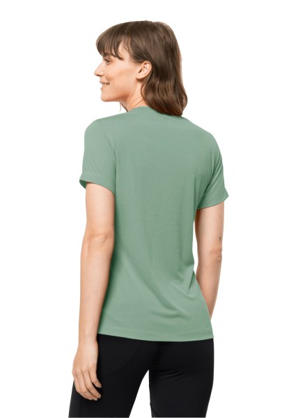 Origine Graniet Groen Jack Wolfskin Hiking S/s Graphic T W