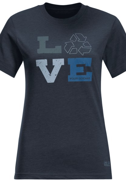 Night Blue Collectie Jack Wolfskin Ocean Love T W