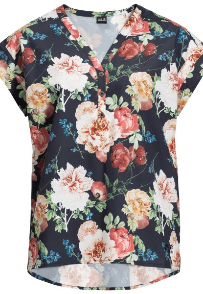 Nieuw Nachtblauw All-over Bloemenhemd Met Jack Wolfskin