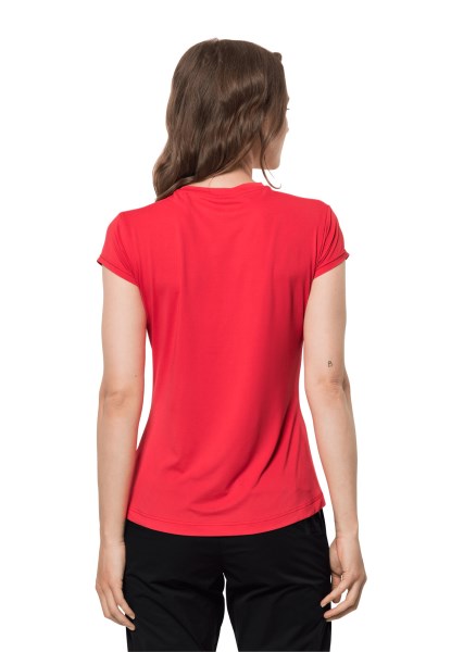 Tasman S/s W Jack Wolfskin Origine Tulp Rood