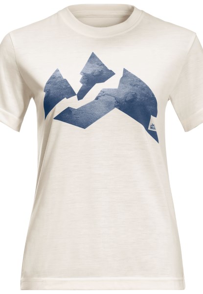 Katoen Wit-blauw Nature Mountain T W Hot Jack Wolfskin