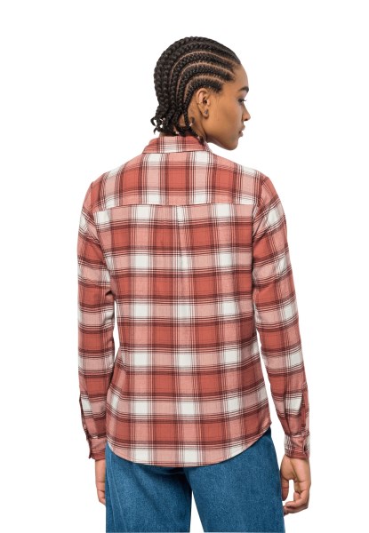 Herfst Rood Geruit Wanderweg Overhemd W Jack Wolfskin Fashion