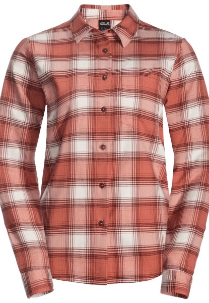 Herfst Rood Geruit Wanderweg Overhemd W Jack Wolfskin Fashion