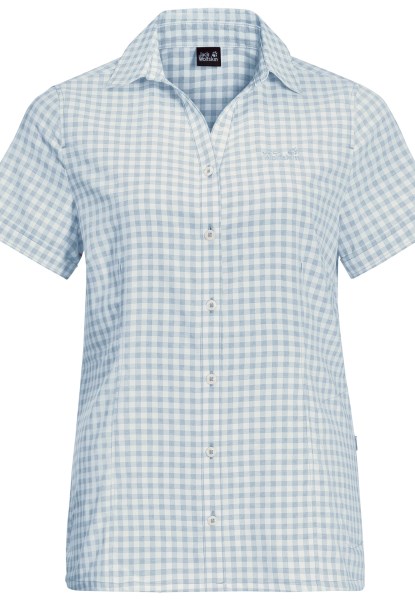 Jack Wolfskin Kepler Shirt Dames Blauw Mist Gecheckt Origineel