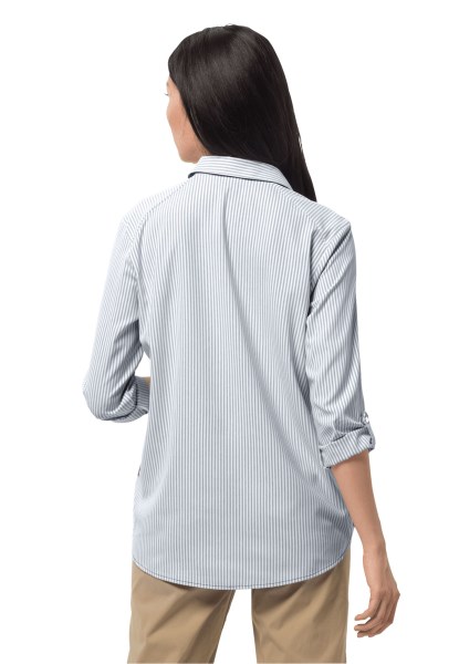 Middernacht Blauwe Strepen Fashion Jack Wolfskin South Port Shirt W