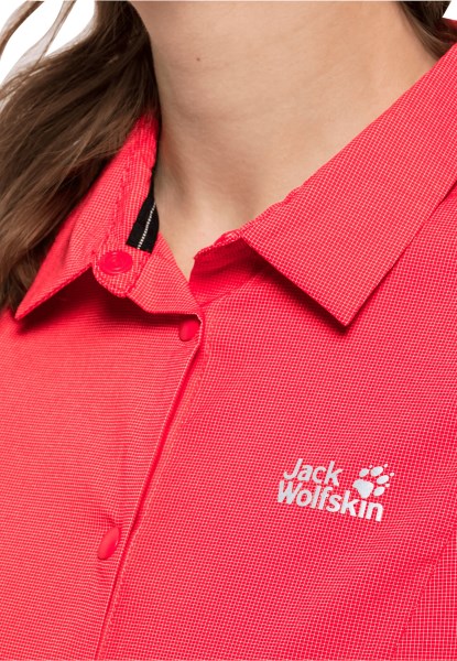 Merken Jack Wolfskin Tulp Rood Pack & Go Shirt W