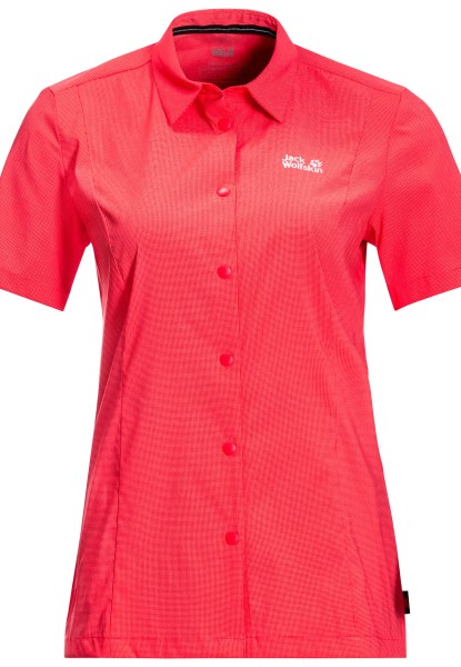 Merken Jack Wolfskin Tulp Rood Pack & Go Shirt W
