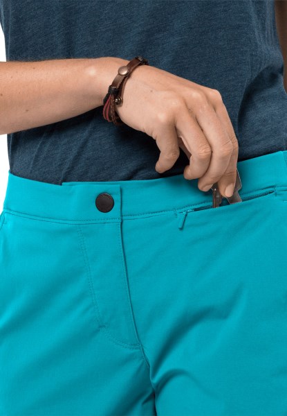 Nieuwe Jack Wolfskin Dark Aqua Hilltop Trailshort W