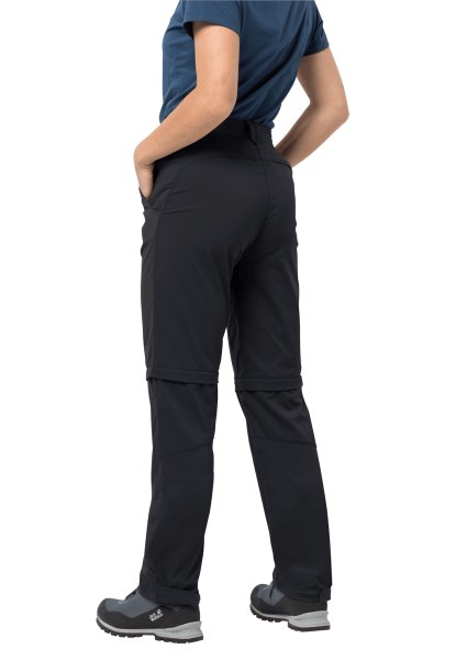 Activeer Light Zip Off Dames Jack Wolfskin Zwart Merk