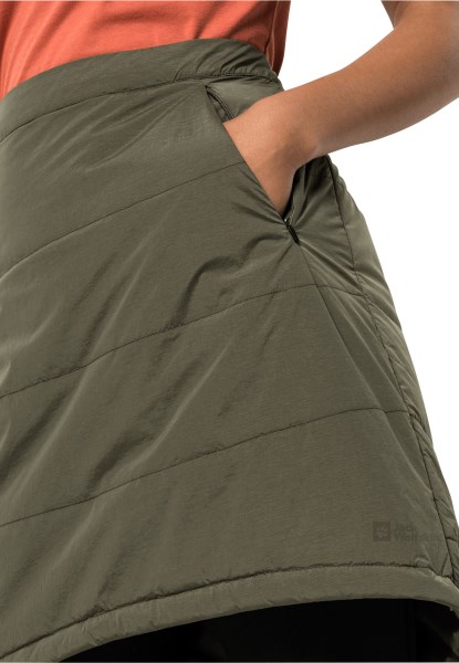 Stoffige Olijfgroene Alpengluehen Rok Met Jack Wolfskin-collectie