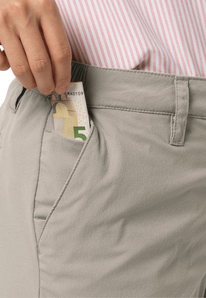 Desert Roll-up Broek Met Stoffige Grijze Jack Wolfskin Mode