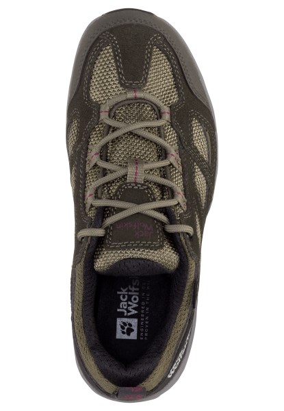Herkomst Jack Wolfskin Vojo 3 Texapore Low W Kaki-bordeaux
