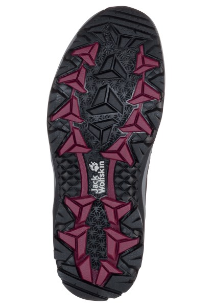 Kaki-bordeaux Vojo 3 Texapore Mid W Jack Wolfskin Fashion